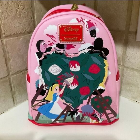 Loungefly Disney Alice in Wonderland Roses in Bush Pink Mini Backpack NWT - Picture 2 of 7